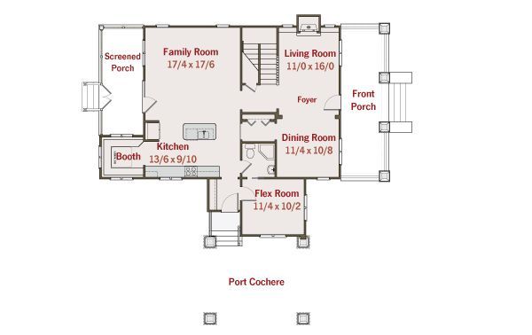 Craftsman Floor Plan - Main Floor Plan #461-30
