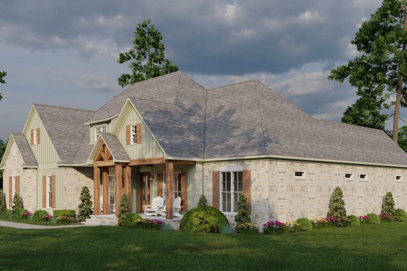 House Design - Exterior - Front Elevation 3 for Farmhouse House Plan #923-408 - 3 bed, 3.5 bath