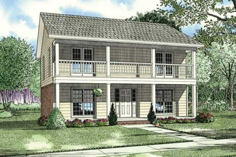 Home Plan - Southern Exterior - Front Elevation Plan #17-2041