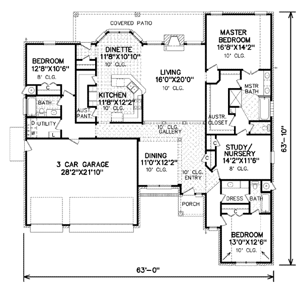 Traditional Floor Plan - Main Floor Plan #65-337