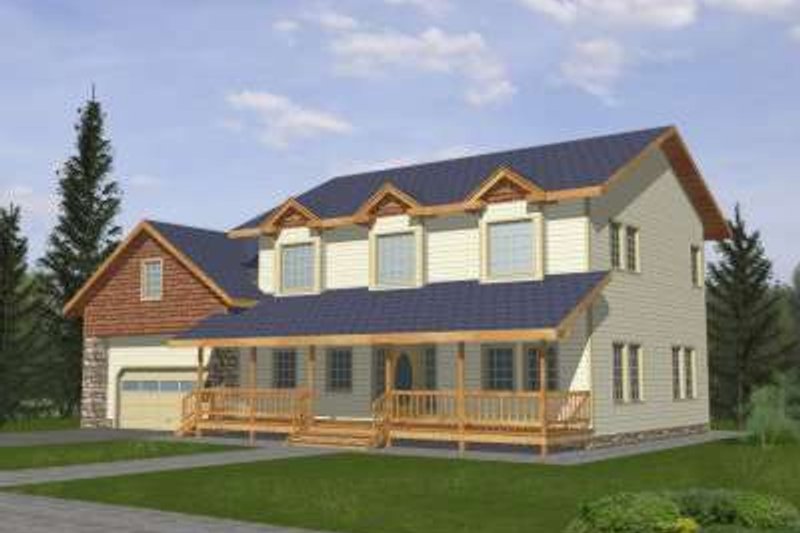 Home Plan - Country Exterior - Front Elevation Plan #117-343