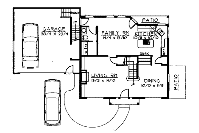 Home Plan - Floor Plan - Main Floor for Traditional House Plan #100-227 - 3 bed, 2.5 bath