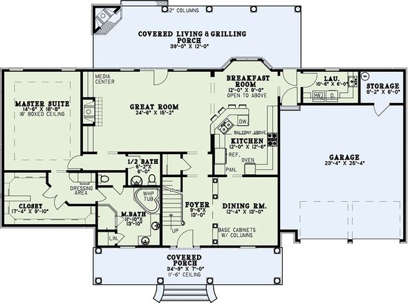 Country Floor Plan - Main Floor Plan #17-2342