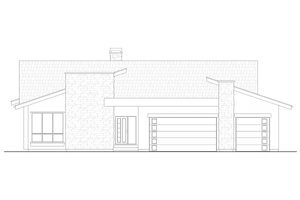 Exterior - Front Elevation 3 for Contemporary House Plan #1108-12 - 3 bed, 2.5 bath
