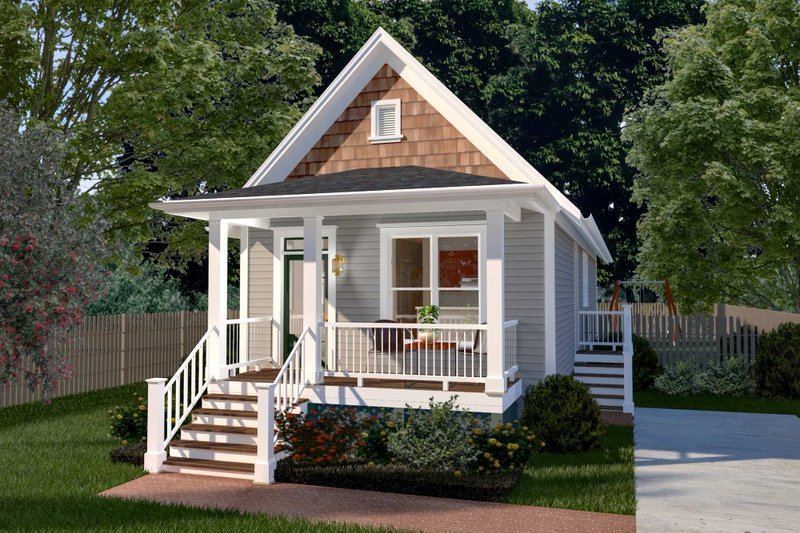 House Blueprint - Cottage Exterior - Front Elevation Plan #79-104