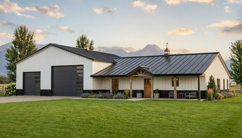 Exterior - Front Elevation 2 for Barndominium House Plan #1064-192 - 2 bed, 2 bath