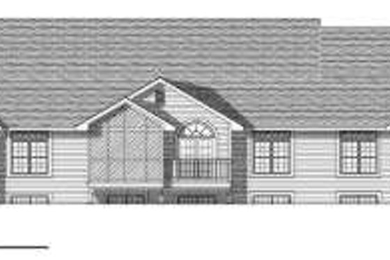 Exterior - Rear Elevation for Traditional House Plan #70-753 - 2 bed, 2 bath