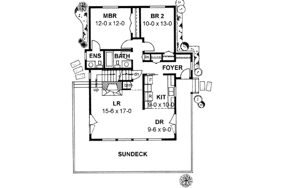 Floor Plan - Main Floor for Modern House Plan #126-103 - 3 bed, 2.5 bath