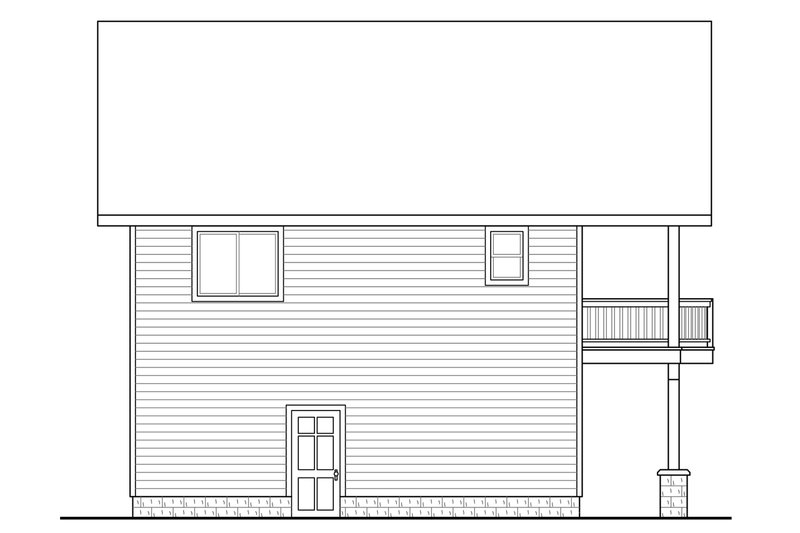 House Plan Design - Exterior - Other Elevation for Craftsman House Plan #124-963 - 1 bed, 1 bath