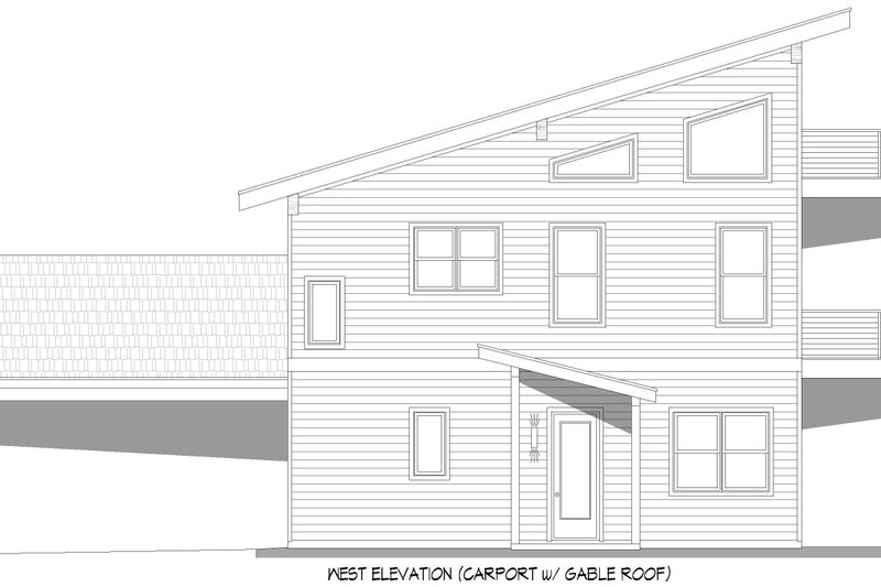 House Blueprint - Exterior - Other Elevation 6 for Contemporary House Plan #932-1334 - 3 bed, 2.5 bath