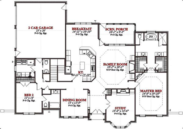 European Floor Plan - Main Floor Plan #63-212