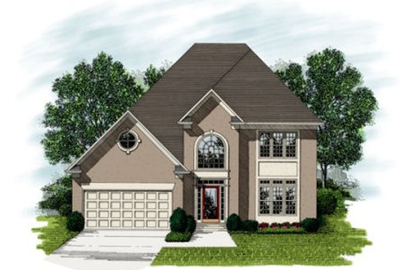 Architectural House Design - European Exterior - Front Elevation Plan #56-193