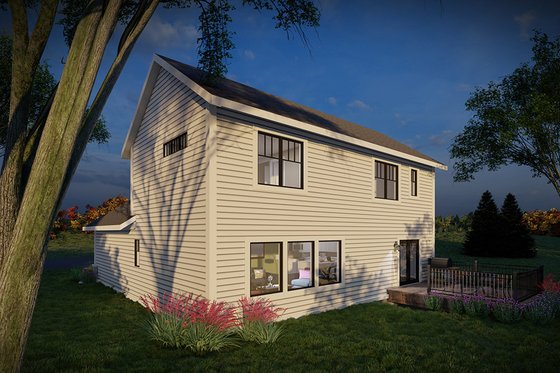 Exterior - Rear Elevation for Farmhouse House Plan #70-1510 - 3 bed, 2.5 bath