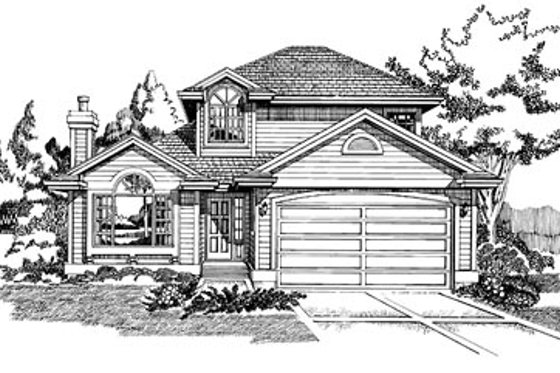 Exterior - Front Elevation for Traditional House Plan #47-180 - 3 bed, 2.5 bath