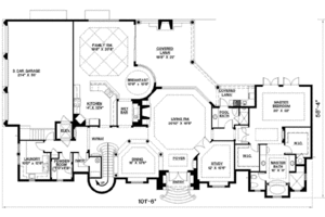 Floor Plan - Main Floor for European House Plan #27-269 - 4 bed, 5.5 bath