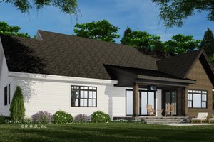 Exterior - Rear Elevation for Farmhouse House Plan #51-1217 - 3 bed, 2.5 bath