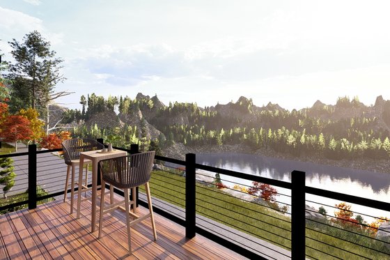 Exterior - Outdoor Living for Contemporary House Plan #1064-433 - 2 bed, 1 bath