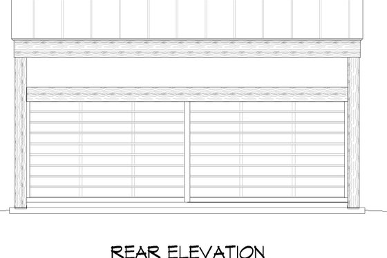Exterior - Rear Elevation for Contemporary House Plan #932-868, 0 bath