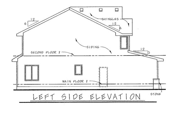 Exterior - Other Elevation for Traditional House Plan #20-2092 - 3 bed, 2.5 bath