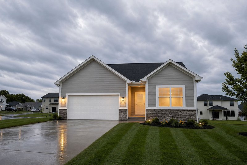 House Plan Design - Exterior - Front Elevation 3 for Farmhouse House Plan #20-2477 - 2 bed, 2 bath