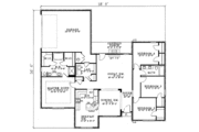 European Style House Plan - 4 Beds 2 Baths 1841 Sq/Ft Plan #17-1110 