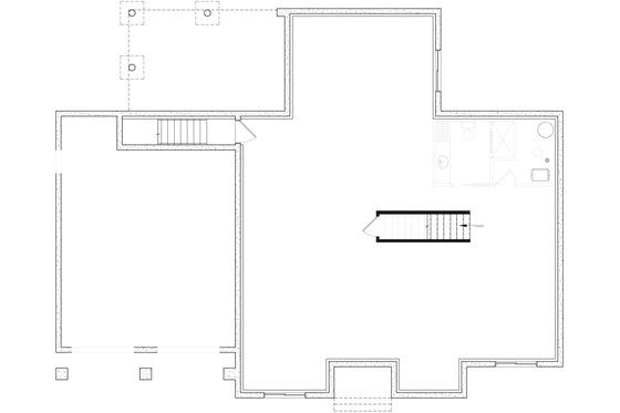 Floor Plan - Lower Floor for Farmhouse House Plan #23-2737 - 3 bed, 2 bath