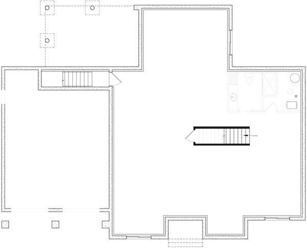 Dream House Plan - Farmhouse Floor Plan - Lower Floor Plan #23-2737