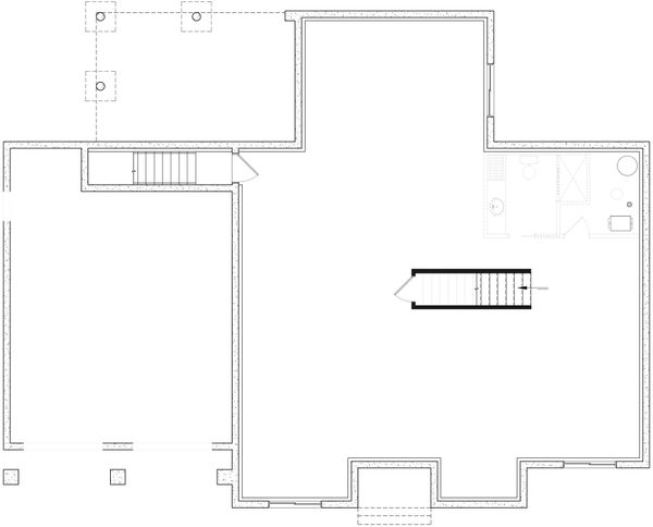House Blueprint - Farmhouse Floor Plan - Lower Floor Plan #23-2737