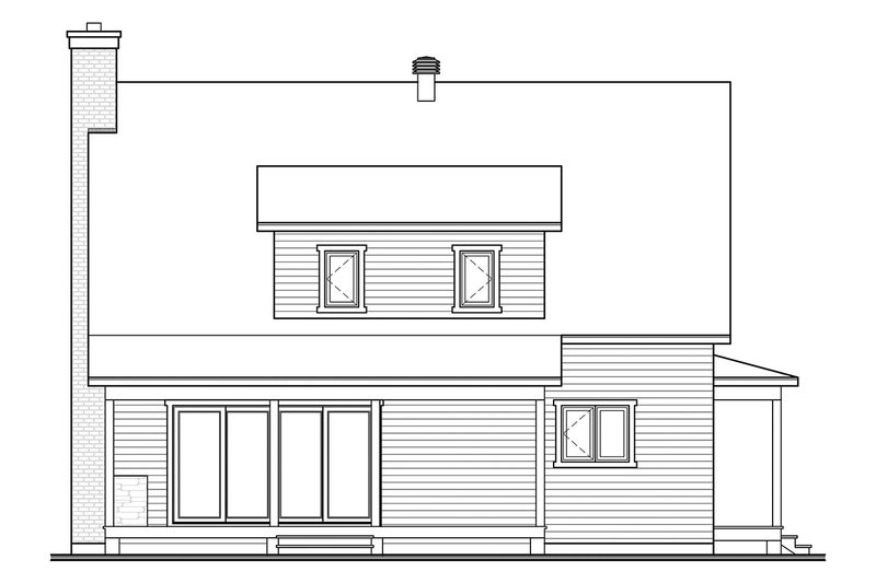 Home Plan - Exterior - Rear Elevation for Country House Plan #23-2669 - 3 bed, 1.5 bath