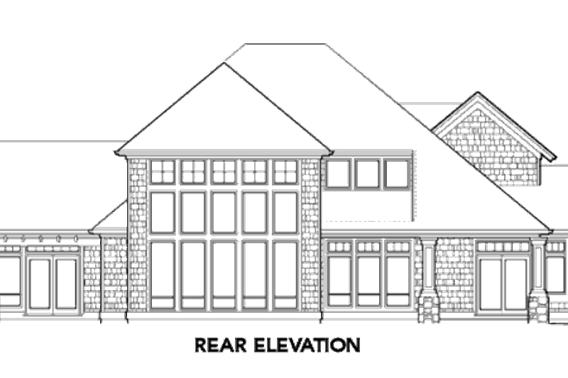 Dream House Plan - Exterior - Rear Elevation for Craftsman House Plan #48-343 - 3 bed, 4 bath