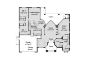 Mediterranean Style House Plan - 3 Beds 2.5 Baths 2181 Sq/Ft Plan #115-113 