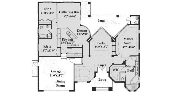Mediterranean Floor Plan - Main Floor Plan #115-113