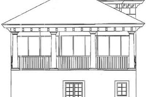 Exterior - Rear Elevation for Mediterranean House Plan #115-145 - 3 bed, 3.5 bath