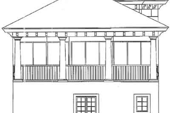 Exterior - Rear Elevation for Mediterranean House Plan #115-145 - 3 bed, 3.5 bath