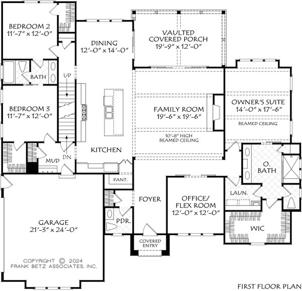House Blueprint - Traditional Floor Plan - Main Floor Plan #927-1050