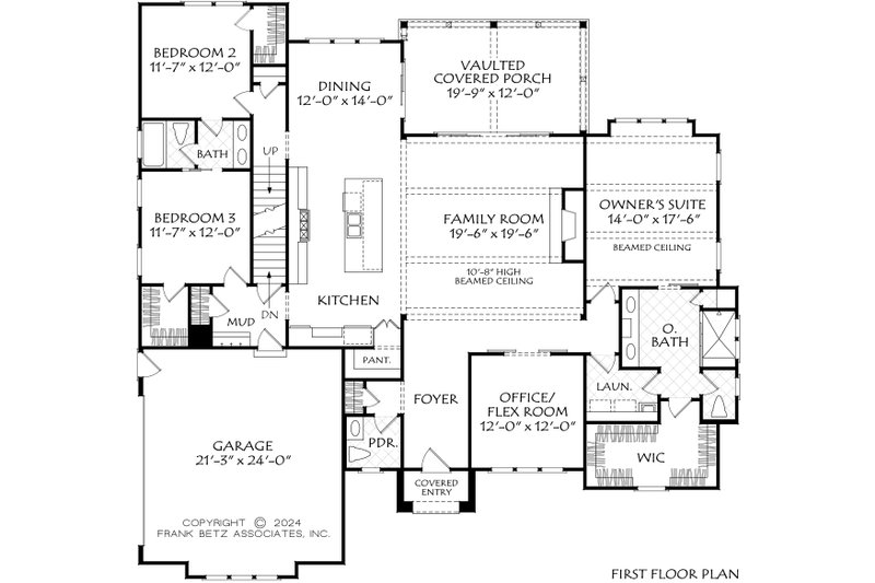 House Design - Floor Plan - Main Floor for Traditional House Plan #927-1050 - 4 bed, 3.5 bath