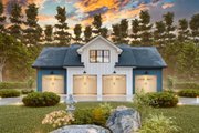 Farmhouse Style House Plan - 2 Beds 2 Baths 1056 Sq/Ft Plan #54-670 Exterior 
