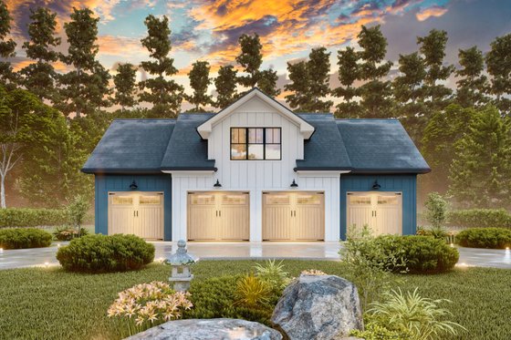 Exterior - Front Elevation 7 for Farmhouse House Plan #54-670 - 2 bed, 2 bath