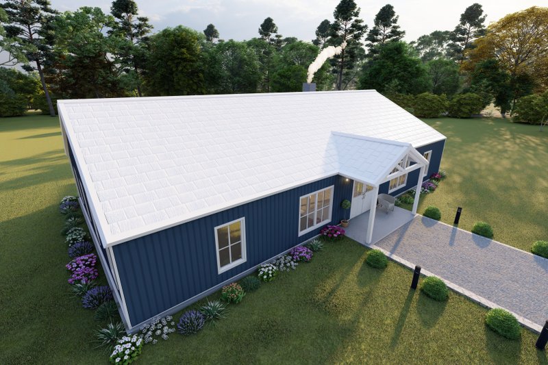 Dream House Plan - Exterior - Other Elevation 4 for Barndominium House Plan #1107-39 - 4 bed, 3 bath