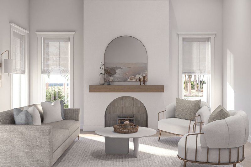House Blueprint - Interior - Family Room 3 for Beach House Plan #455-761 - 4 bed, 4.5 bath