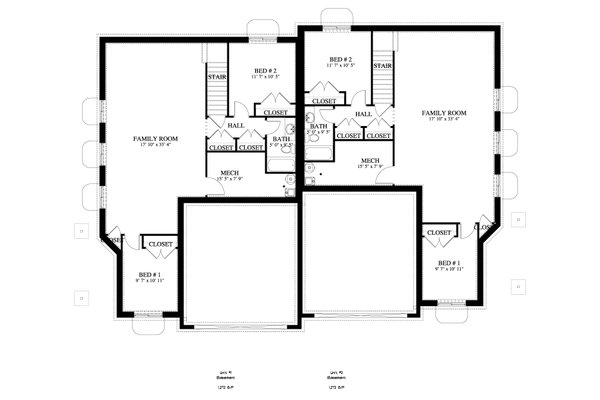 Dream House Plan - Craftsman Floor Plan - Lower Floor Plan #1060-312