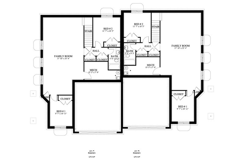 Home Plan - Floor Plan - Lower Floor for Craftsman House Plan #1060-312 - 4 bed, 3 bath