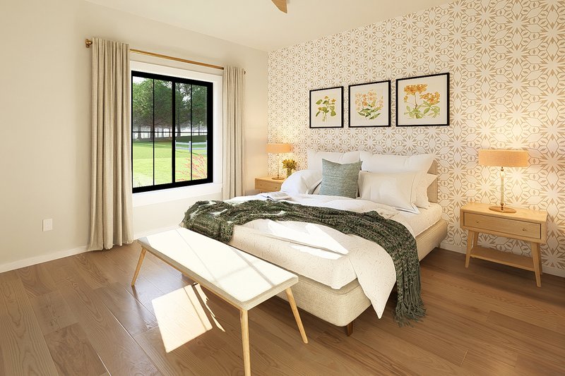 Architectural House Design - Interior - Master Bedroom for Farmhouse House Plan #126-310 - 3 bed, 2.5 bath