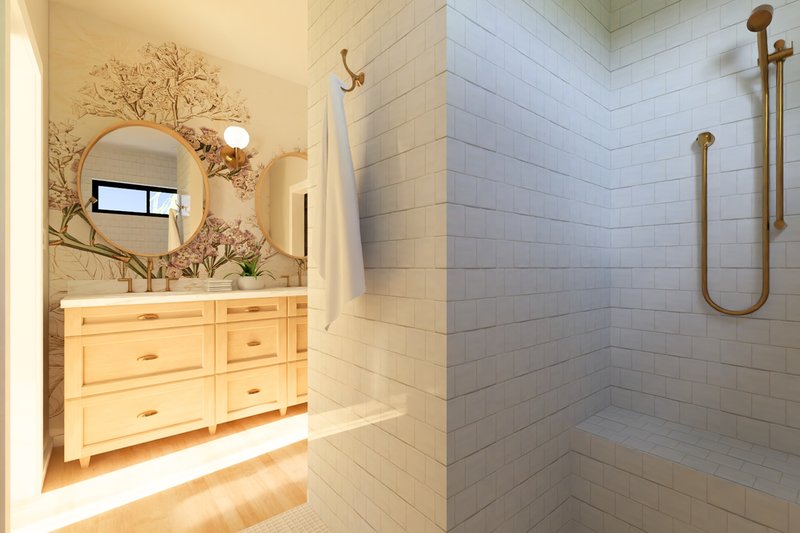 House Plan Design - Interior - Master Bathroom 1 for Farmhouse House Plan #126-271 - 3 bed, 2 bath