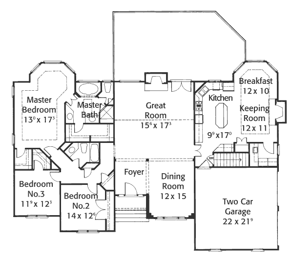 Home Plan - European Floor Plan - Main Floor Plan #429-18