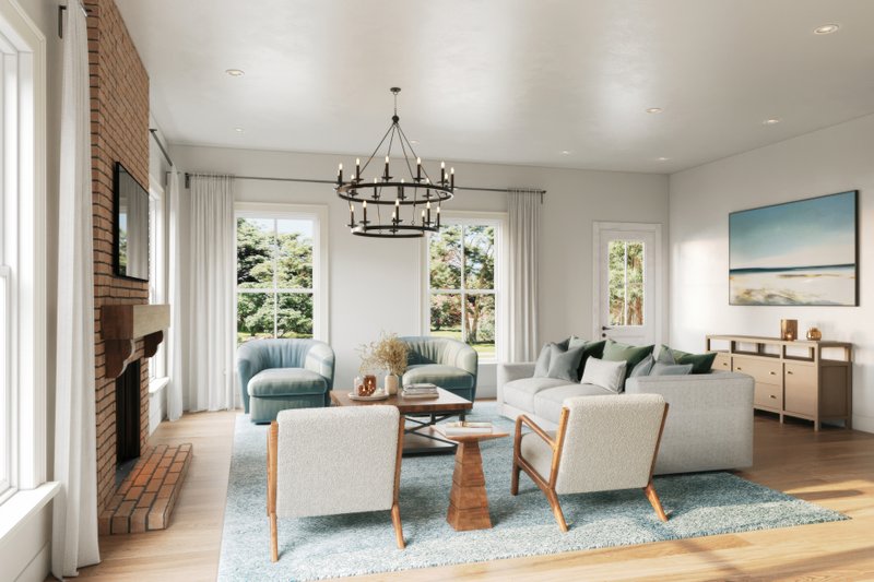 House Blueprint - Interior - Family Room for Farmhouse House Plan #1117-33 - 3 bed, 3.5 bath
