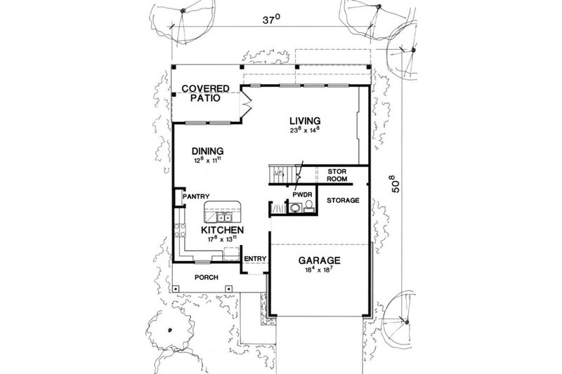 Home Plan - Floor Plan - Main Floor for Modern House Plan #472-8 - 3 bed, 2.5 bath