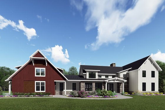 Barndominium Floor Plan with 5 Bedrooms and 2 Stories
