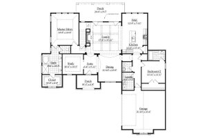 Floor Plan - Main Floor for European House Plan #1071-17 - 3 bed, 3.5 bath