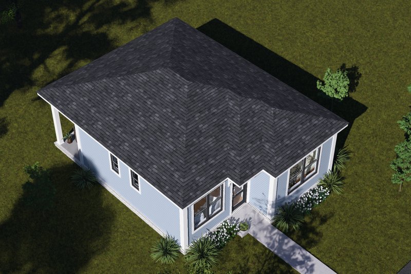 House Blueprint - Exterior - Other Elevation 6 for Modern House Plan #513-2452 - 2 bed, 1 bath
